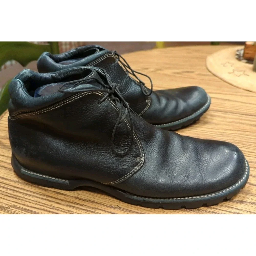 Cole Haan Country Black Leather‎ Boots 11 B Ankle Boot Bootie Chukka